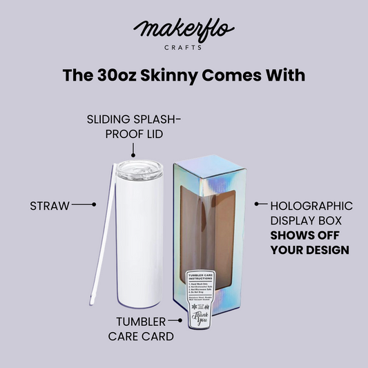 30oz Skinny Sublimation Tumbler