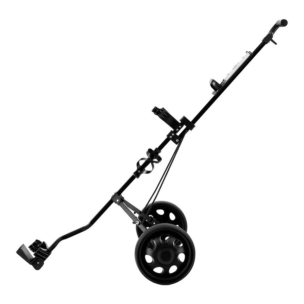 NNEDSZ Golf Buggy Quick Folding Trolley Golf Cart Trolley 2 Wheels Cup Holder